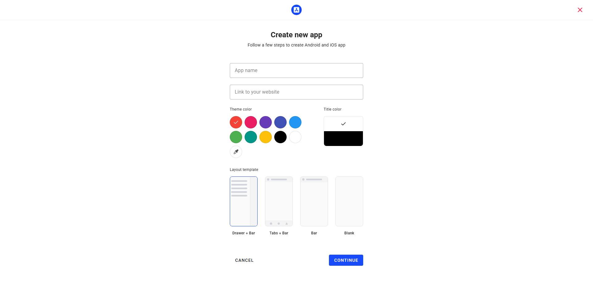 Create New App
